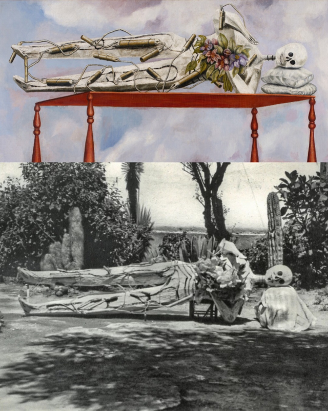 Frida Kahlo otoportresi - yatak teması