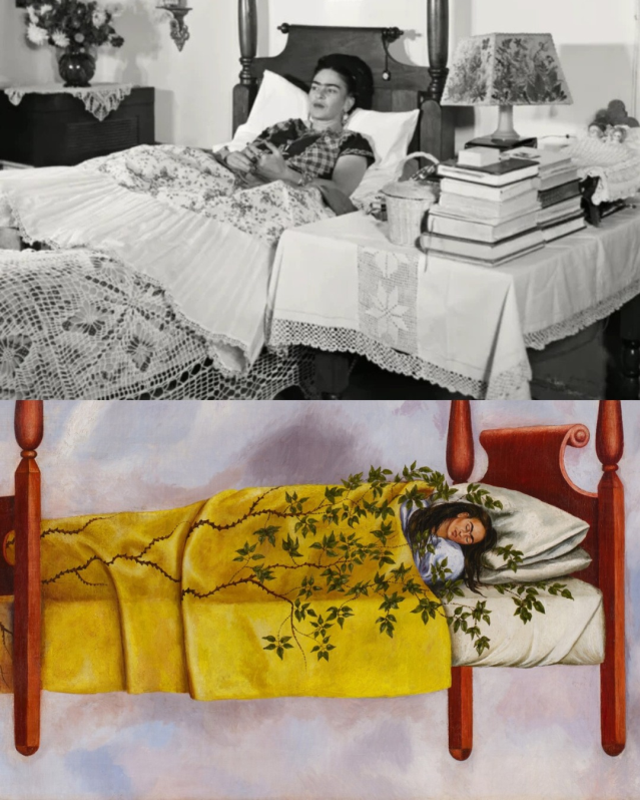 Frida Kahlo otoportresi detay görüntüsü