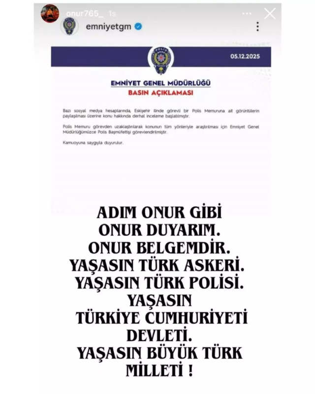 Cadde ortasında yaptığı konuşmayla gündem olan polis memuru açığa alındı
