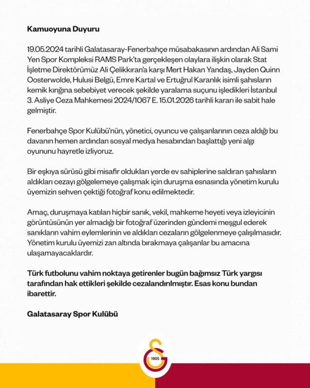 Galatasaray'dan Fenerbahçe olay cevap: Eşkıya sürüsü...