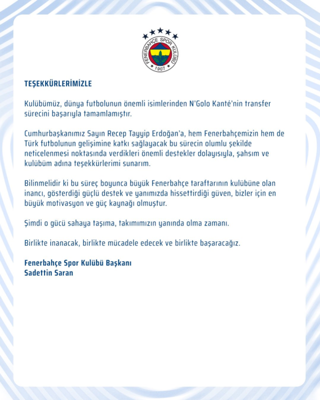 Kante transferinin perde arkası ortaya çıktı! Erdoğan'ın 2 cümlesi yetti