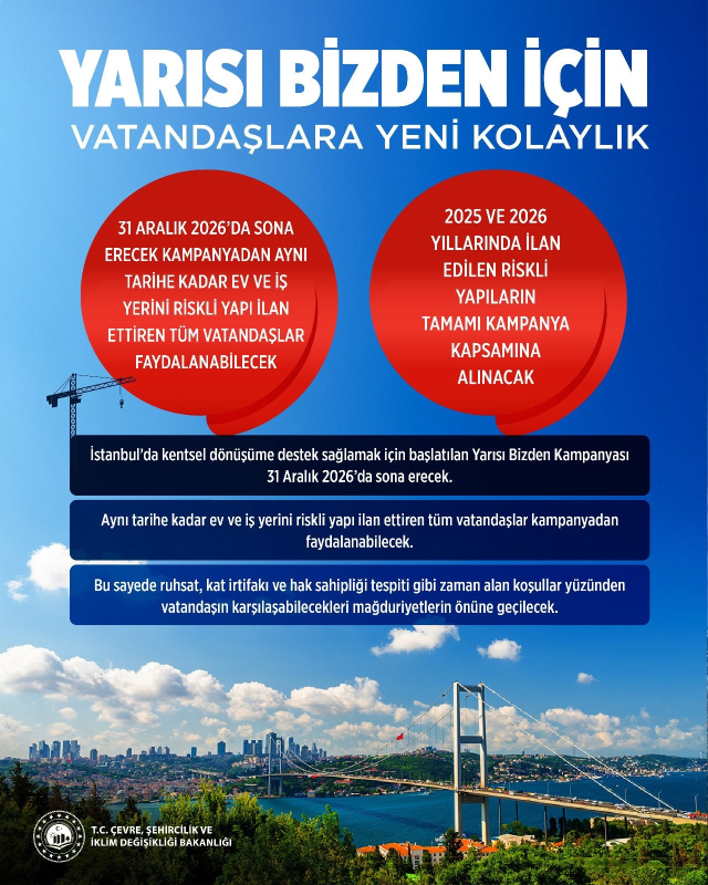 Yarısı bizden kampanyasında yeni kolaylık: Tüm vatandaşlar yararlanabilecek