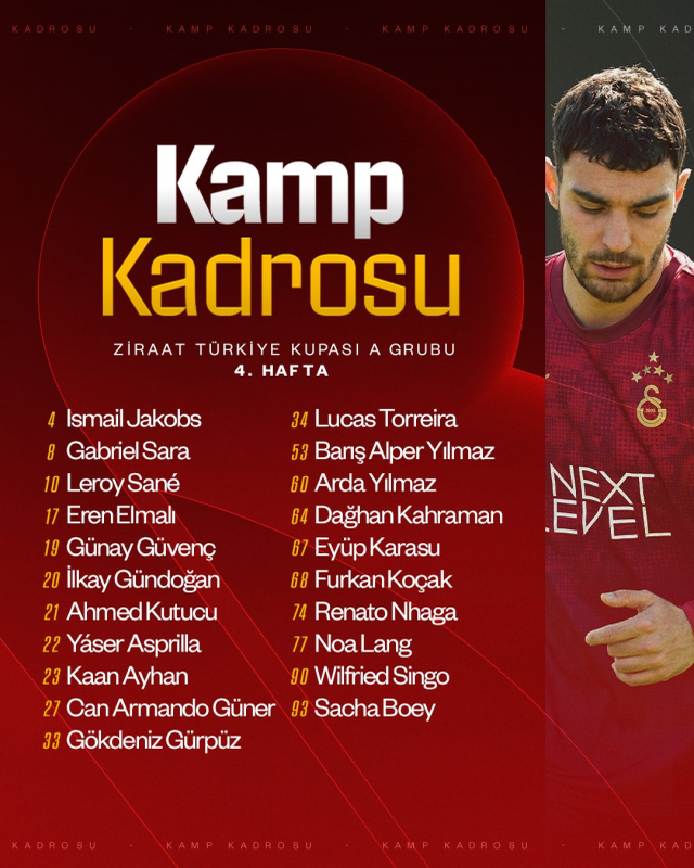 Alanyaspor Galatasaray muhtemel 11'leri! ZTK Alanyaspor Galatasaray maçında Galatasaray'da kimler yok?