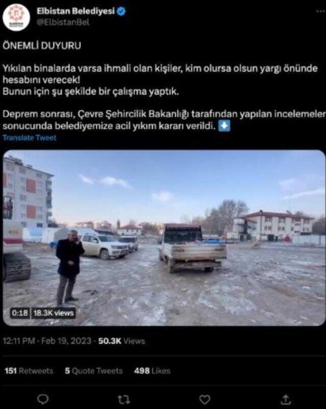 Depremden sonra yıkım kararı verilen Elbistan Belediyesi enkazında 'resmi evrak kaldı' iddiası gerçeği yansıtmıyor