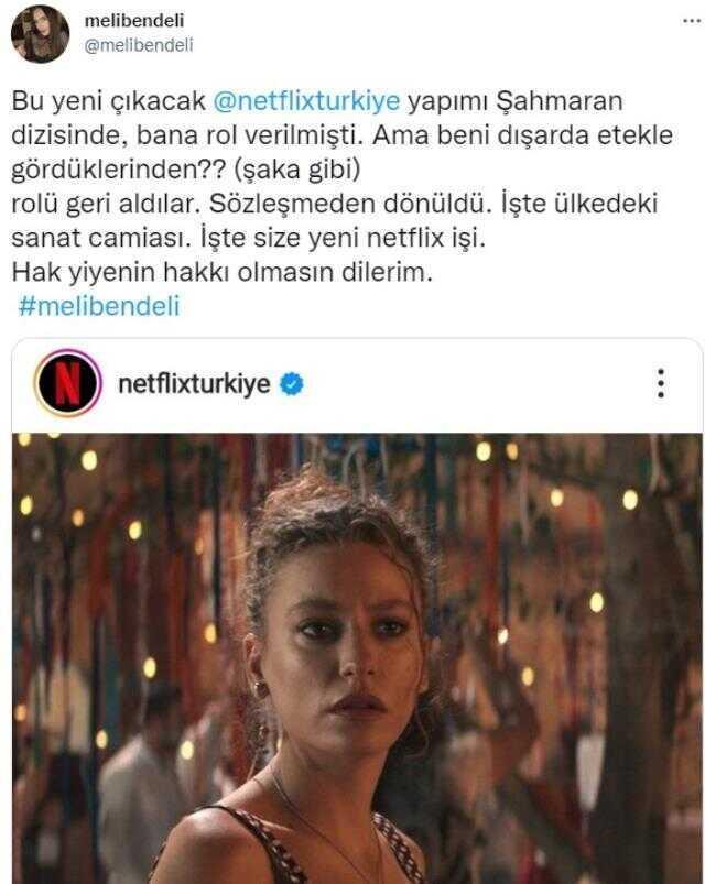 Cinsiyet değiştiren ünlü oyuncu Meli Bendeli'den çarpıcı iddia: Etekle gördükleri için Şahmaran'daki rolüm alındı