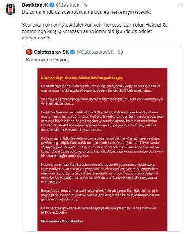 Türk futbolunda kriz tırmanıyor! Beşiktaş'tan gece yarısı olay paylaşımlar