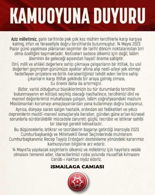 İsmailağa Cemaati hangi partiyi destekliyor 2023? İsmailağa Cemaati seçimlerde kimi, hangi cumhurbaşkanı adayını destekleyecek?