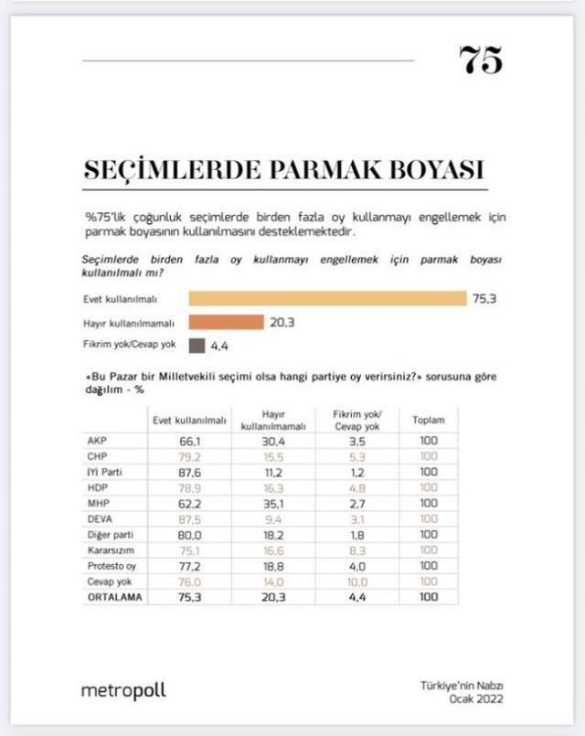 Bu anket belki de ilk defa yapılıyor! Katılımcıların yüzde 75'i seçimlerde parmak boyasına dönülmesini istiyor