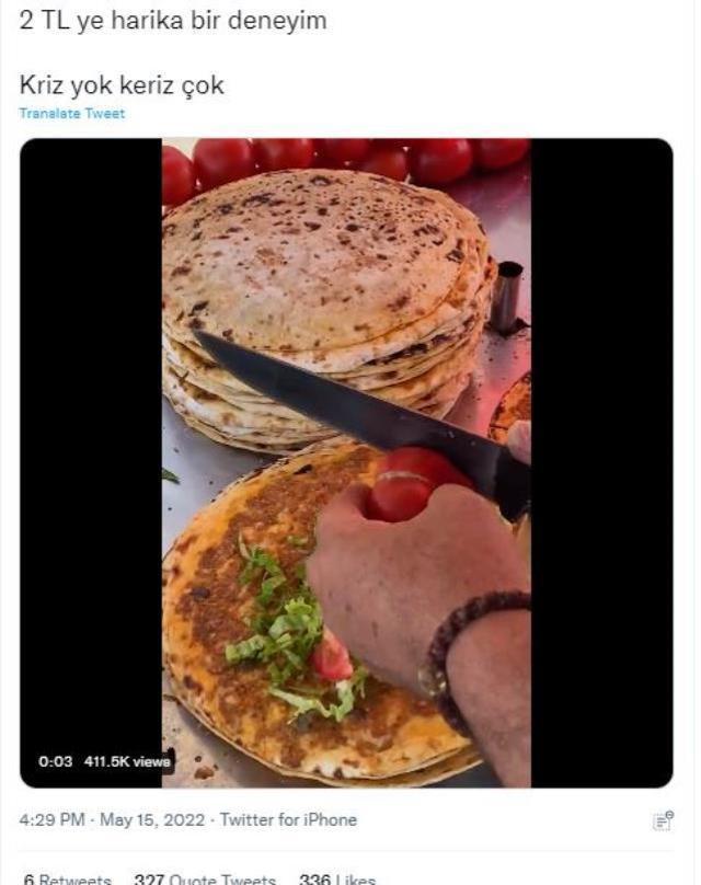 2 TL'ye satılan lahmacun, sosyal medyanın gündemine oturdu: Vallahi çok güzeldi