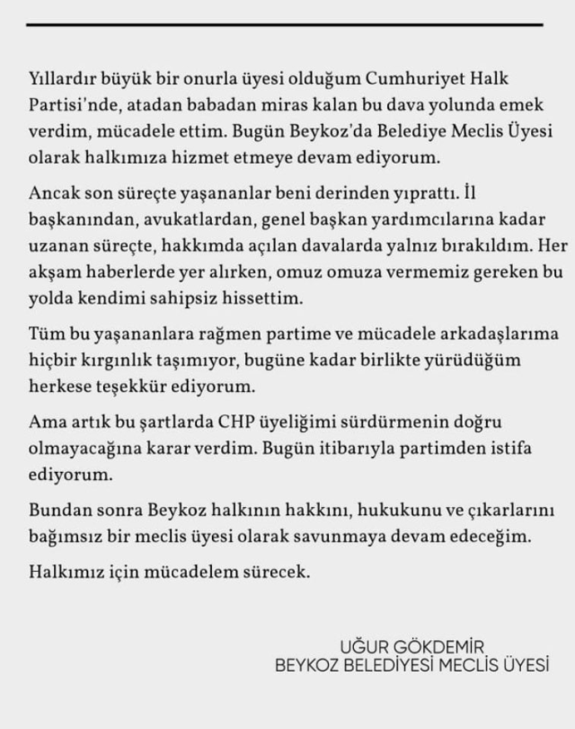 CHP'de Beykoz depremi! İstifa sayısı 3'e yükseldi
