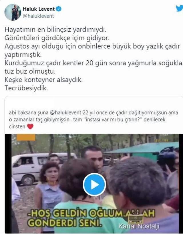 Haluk Levent'in yıllardır içinden atamadığı 17 Ağustos depremi pişmanlığı: Yardımlarda tecrübesizdik
