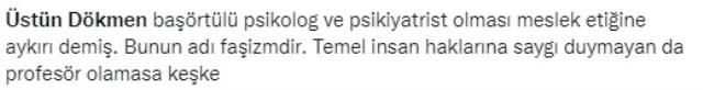 Üstün Dökmen'den skandal sözleri sosyal medyayı karıştırdı: Başörtülü psikolog ve psikiyatr olamaz
