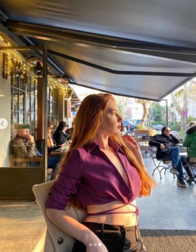 Gönül Dağı'nın kızıl güzeli Meryem iç çamaşırsız pozlarını paylaştı