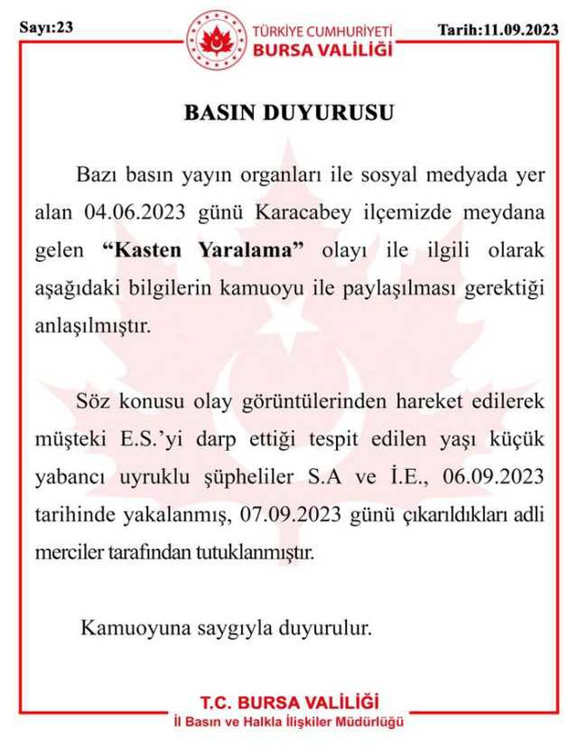 Silahlı Suriyeli grup, engelli genci öldüresiye darbetti! Bursa Valiliği'nden açıklama var