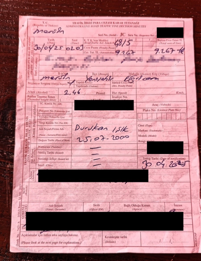 Atıyla markete giden gence 'Alkollü araç kullanmaktan' ceza şoku