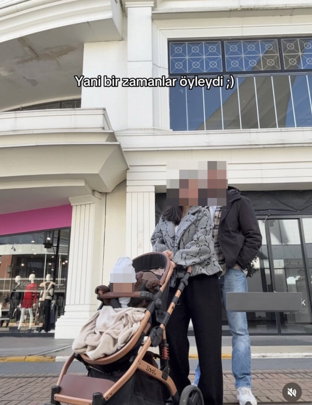 Eşi ve çocuğuyla fotoğraf paylaşan kadının düştüğü nota büyük tepki var