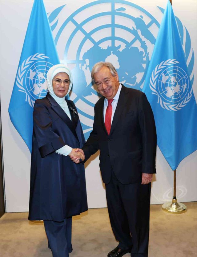 Emine Erdoğan Guterres'le görüştü: Gündem sıfır atık ve iklim krizi oldu