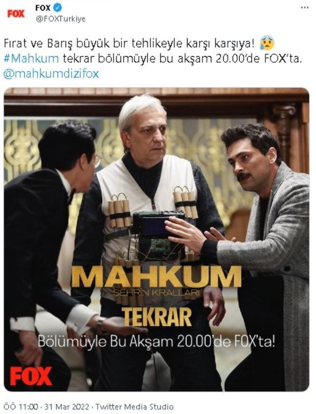 Bu akşam Mahkum var mı, yok mu, neden yok? 31 Mart Perşembe bugün Mahkum yeni bölüm var mı, yeni bölüm niye yok?