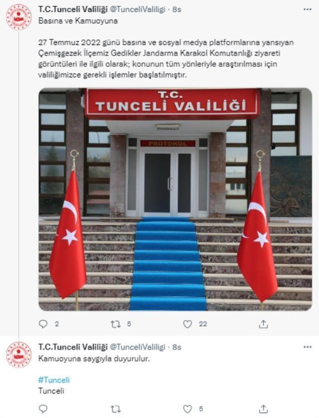 AK Partili il başkanı, ziyarette bulunduğu jandarma karakolunda askeri törenle karşılandı