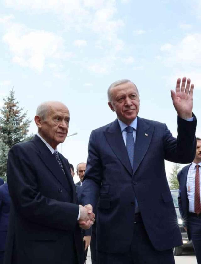 Cumhurbaşkanı Erdoğan'ın, MHP Genel Başkanı Bahçeli'yi ziyareti sona erdi