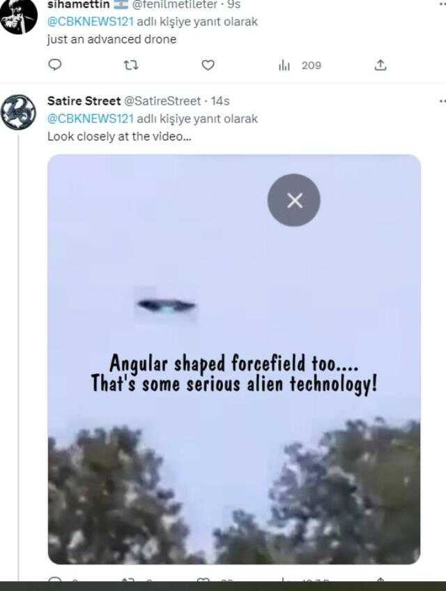 Videonun Kanada'da UFO'ya benzer bir cisme ait olduğu iddiası