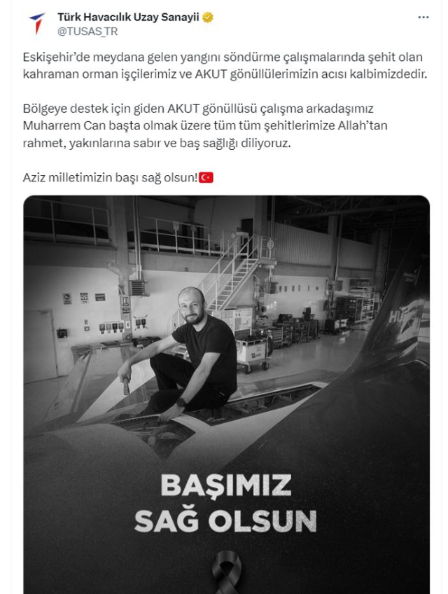 Orman yangında 10 şehit! Muharrem Can HÜRJET'in baş mühendisiydi