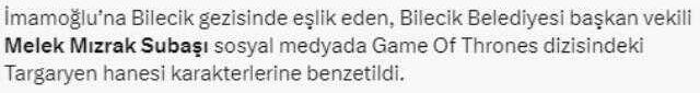 İmamoğlu'nu ağırlayan Bilecik Belediyesi Başkanvekili Melek Mızrak Subaşı sosyal medyaya damga vurdu! Herkes aynı yorumu yapıyor