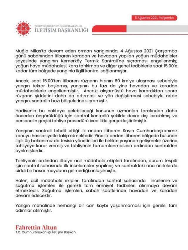 Son Dakika: Kemerköy Termik Santrali'ndeki alevler etkisini yitirdi! İlk incelemede ana ünitede hasar olmadığı tespit edildi