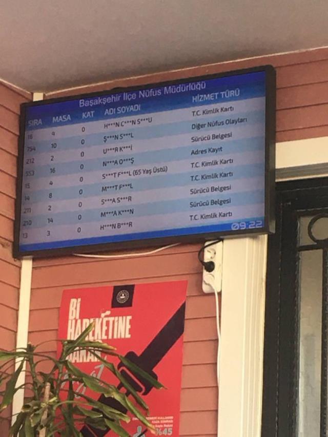 Nüfus müdürlüğü sıra ekranındaki yabancı isimler tartışma yarattı! Kurumdan sansür hamlesi gecikmedi