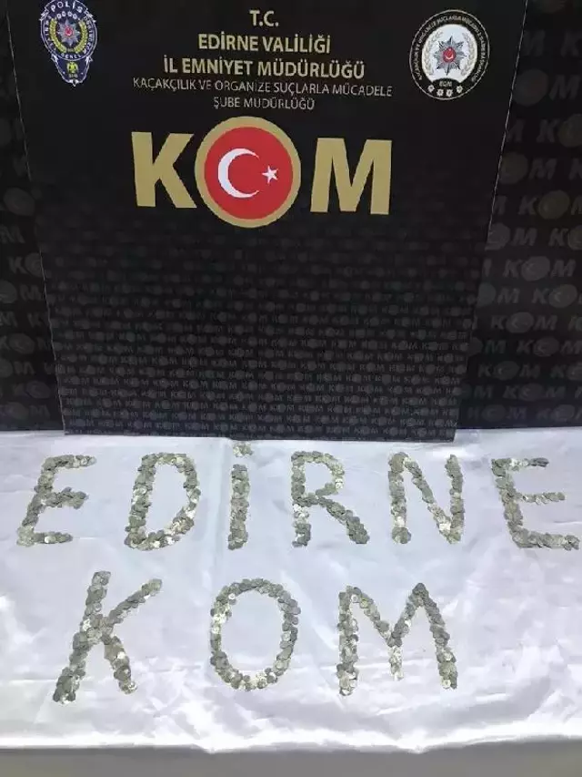 Edirne'de 2 bin 863 sikke ve tarihi obje ele geçirildi