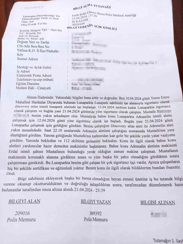 Ankara'da Lunaparkta Çalışan Genç Ağır Yaralandı