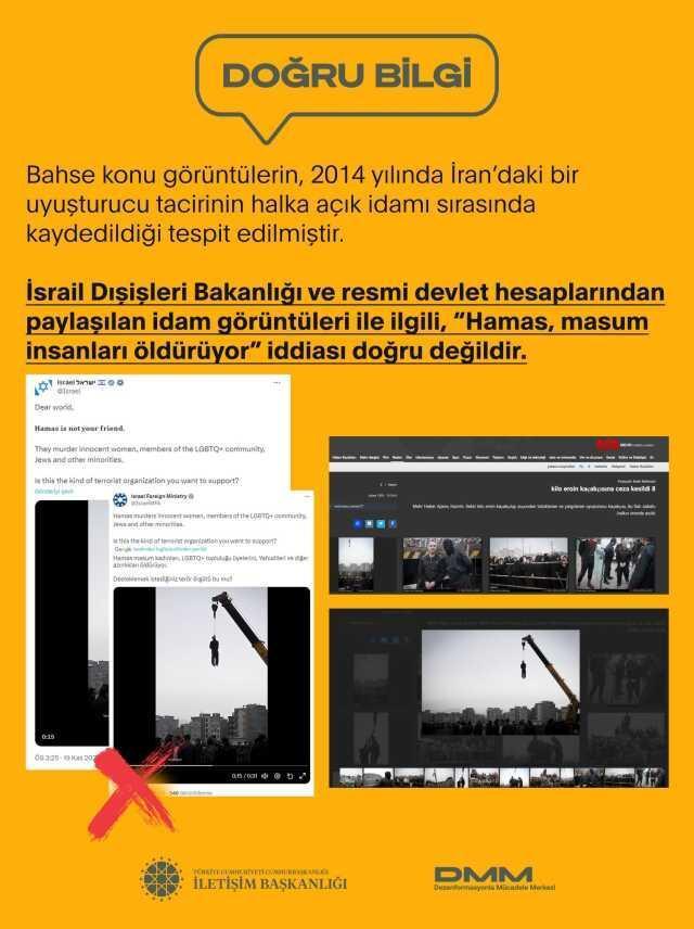 Dezenformasyonla Mücadele Merkezi İsrail'in foyasını ortaya çıkardı