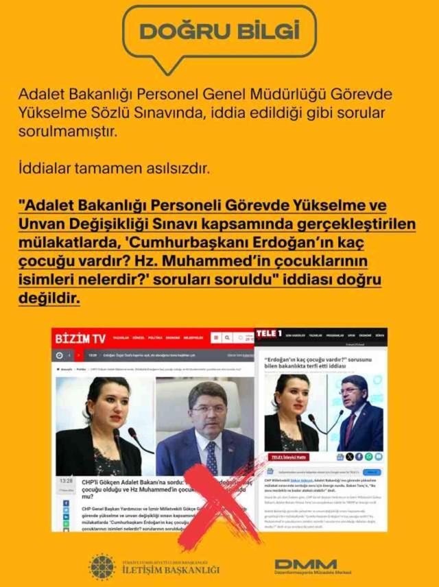 Adalet Bakanı Yılmaz Tunç'tan Görevde Yükselme Sınavı İddialarına Yalanlama