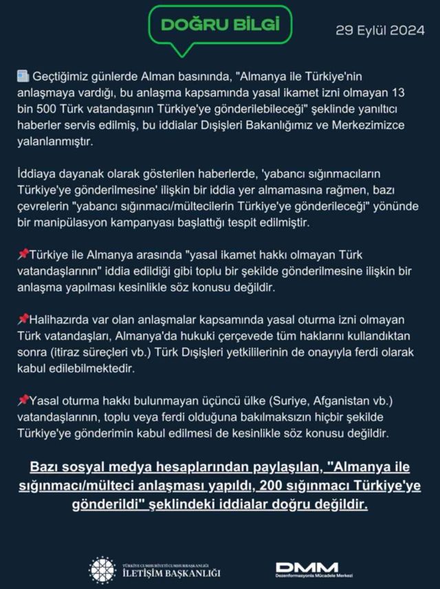 Özel'in 'Almanya'dan uçaklarla sığınmacı gönderiyor' iddiasına Cumhurbaşkanlığı'ndan yanıt geldi