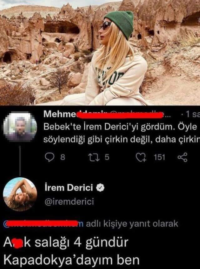 İrem Derici kendisine 'Çirkin' diyen erkek takipçisine küfretti