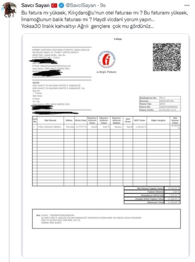 Gündem yaratan sahur etkinliğinin faturasındaki hata dikkatlerden kaçmamıştı! Mekan sahibi ilk kez konuştu