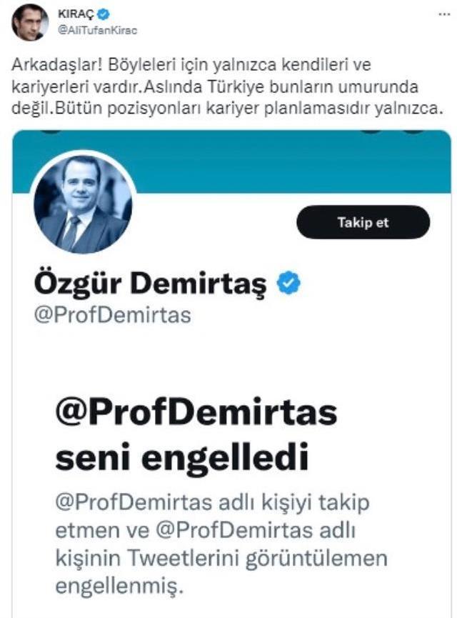 Kıraç, Özgür Demirtaş'a ne dedi? Kıraç Özgür Demirtaş yorumu nedir?