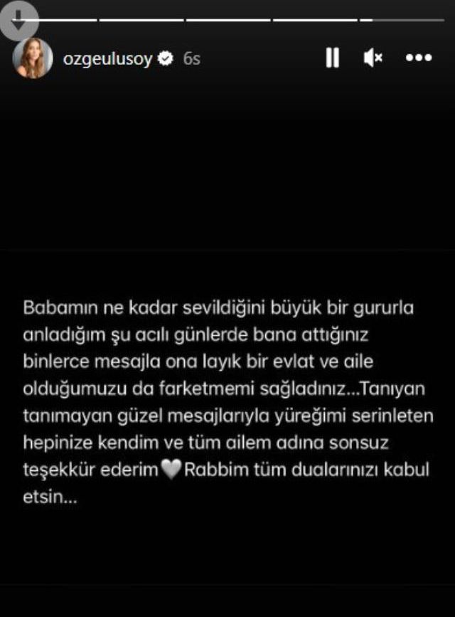 Ölüm acısı yaşayan Özge Ulusoy, babasının kaza esnasında kırılan saatini paylaştı