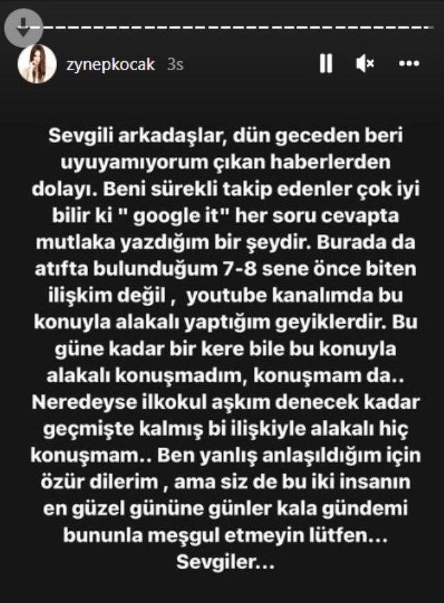 İhanet paylaşımıyla Oğuzhan Koç'a gönderme yaptığı söylenen Zeynep Koçak özür diledi