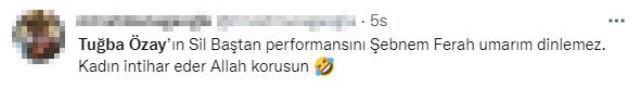 Tuğba Özay Sil Baştan şarkısını okudu, dinleyiciler hiç beğenmedi