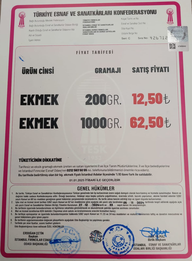 İstanbul'da ekmeğe zam mı geldi? İnternete düşen belge ortalığı karıştırdı