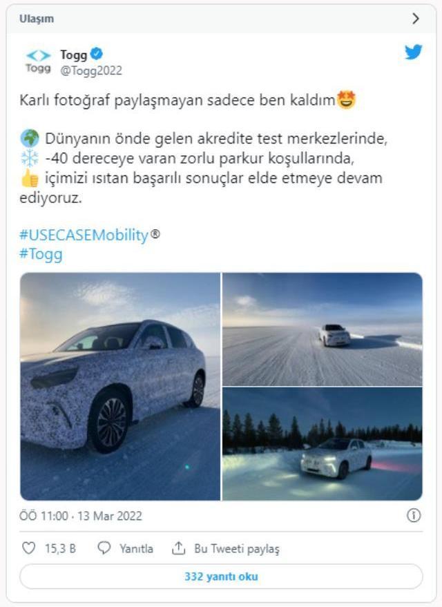 Yerli otomobil TOGG eksi 40 derecede yola çıktı! Testlerden çıkan sonuçlar oldukça başarılı