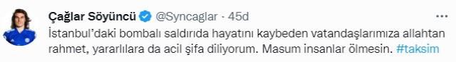 Taksim'deki bombalı saldırı sonrası spor camiası tek yürek! Paylaşımlar art arda geldi