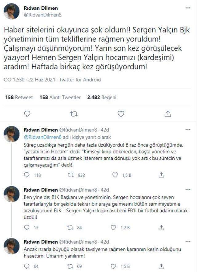 Beşiktaş'ta Sergen Yalçın depremi: Dönüşü yok artık, çalışmayacağım
