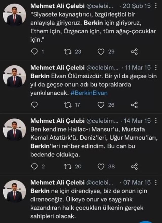 AK Parti'ye katılacağı iddia edilen Mehmet Ali Çelebi, bazı geçmiş paylaşımlarını hemen sildi