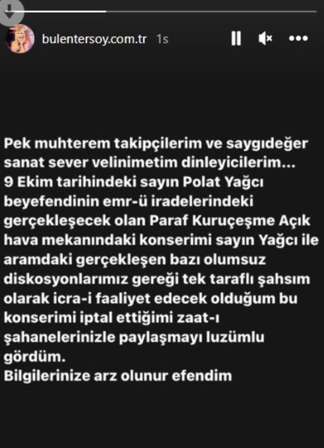 Yapımcıyla anlaşmayan Bülent Ersoy konserini iptal etti, açıklamayı görenler anlamakta güçlük çekti