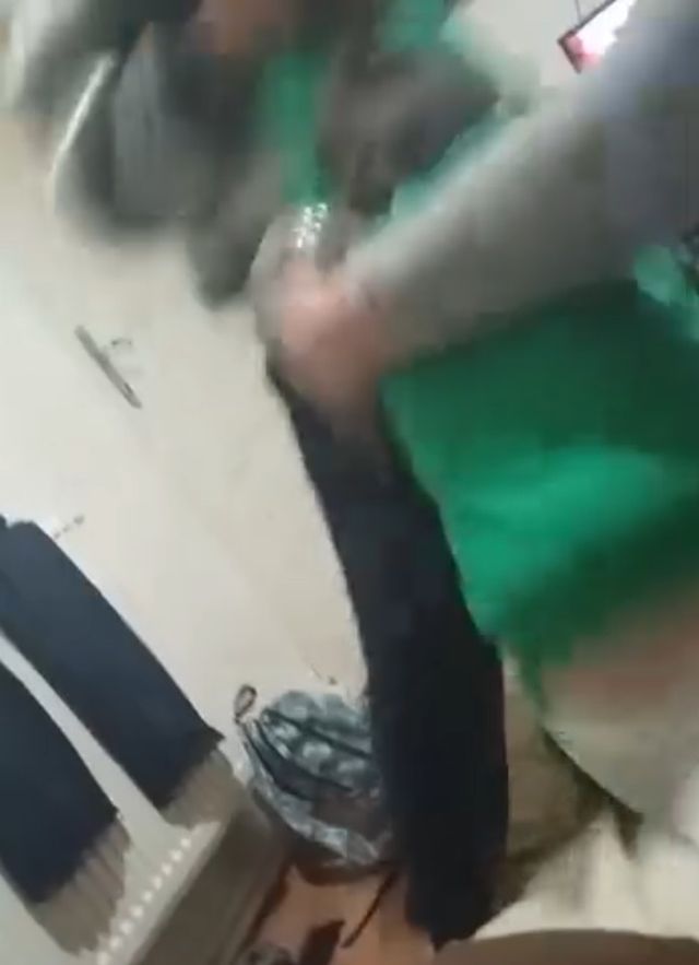 Üvey babanın, 9 yaşındaki çocuğa şiddeti kamerada