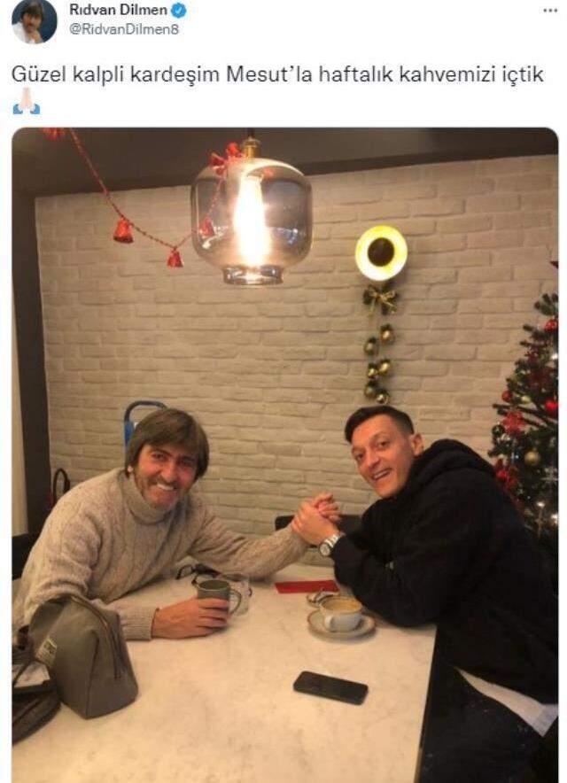 Zamanı manidar paylaşım! Rıdvan Dilmen ve Mesut Özil'den sürpriz fotoğraf
