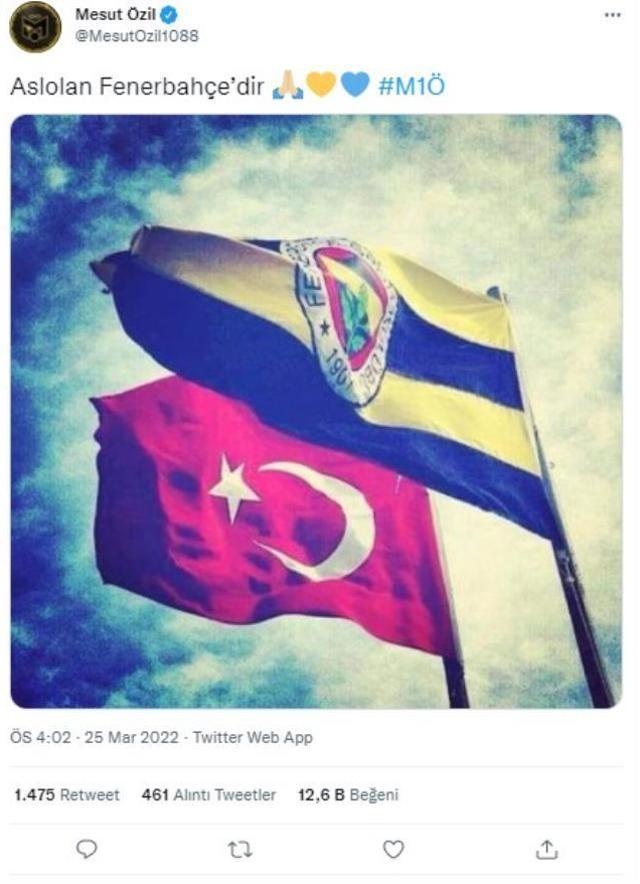 Kadro dışı bırakılan Mesut Özil'in paylaşımı sosyal medyayı yıktı! Taraftarlar beğeni yağdırdı