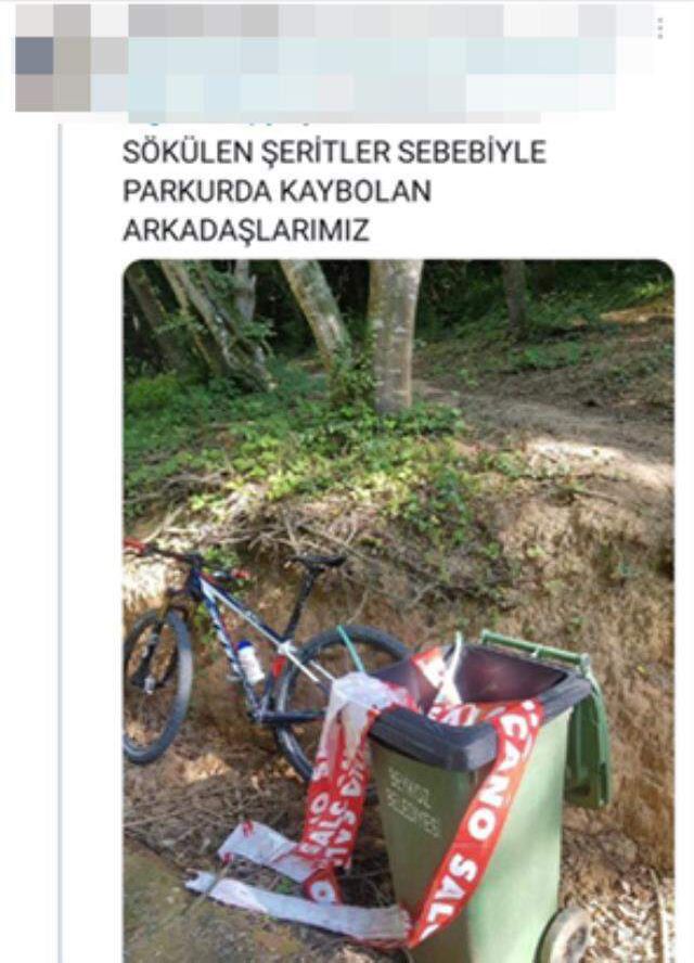 Polonezköy'de vatandaşın çöp zannedip söktüğü şeritler yüzünden sporcular ormanda kayboldu